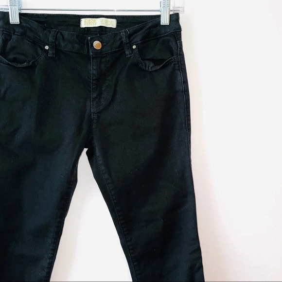 Zara Basic Z1975 Black Low Rise Frayed Ankle Skinny Jeans 4 Women’s - Picture 4 of 9
